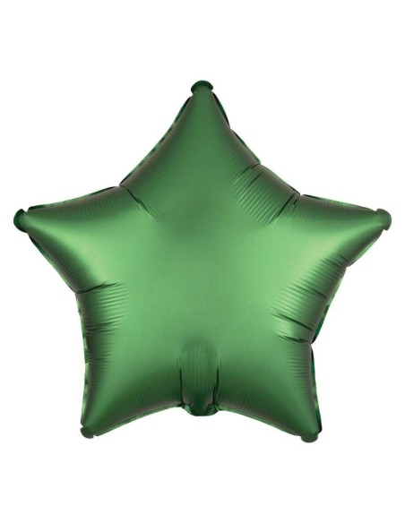 GLOBO MYLAR 18" 46CM ESTRELLA VERDE SATINADA GRABO