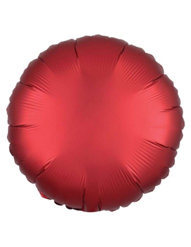 GLOBO FOIL 17" 44 CM ROUND SANGRIA SATINADO 1PZ