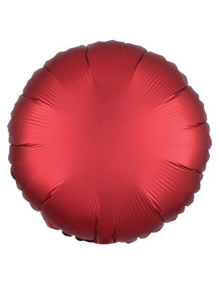 GLOBO FOIL 17" 44 CM ROUND SANGRIA SATINADO 1PZ GRABO