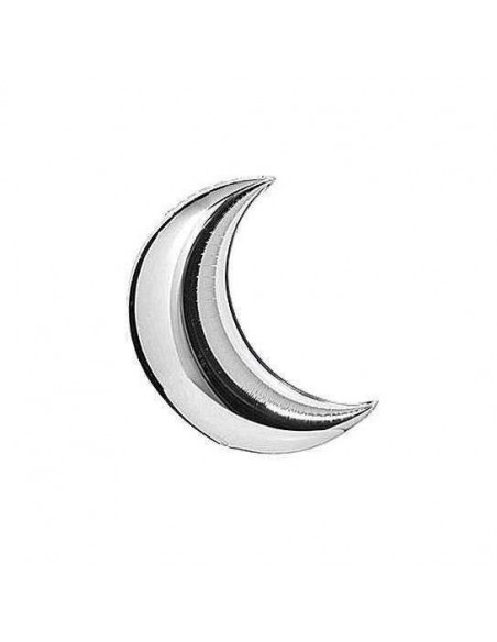 GLOBO FOIL 35" 89CM LUNA Plata 1PZ GRABO