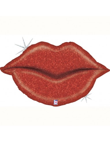 Globo mylar 39" 99cm GLITTER LABIOS SUPER SHAPE 1 PZ