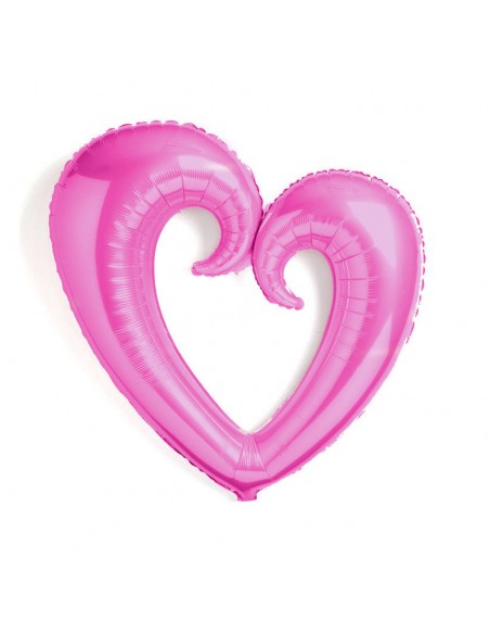 GLOBO MYLAR 42"/106 CM FUCSIA CORAZON ESTILIZADO 42" 106CM 1 PZ WOW...