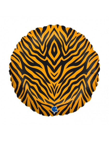 GLOBO 18" 34CM mylar Tigre "Tiger Striped" GRABO