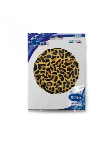 GLOBO 18" 46CM mylar Leopardo "Leopard Spots GRABO