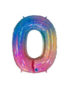 GLOBO 40" 100CM mylar N.0 Arcoiris "Colourful Rainbow" GRABO
