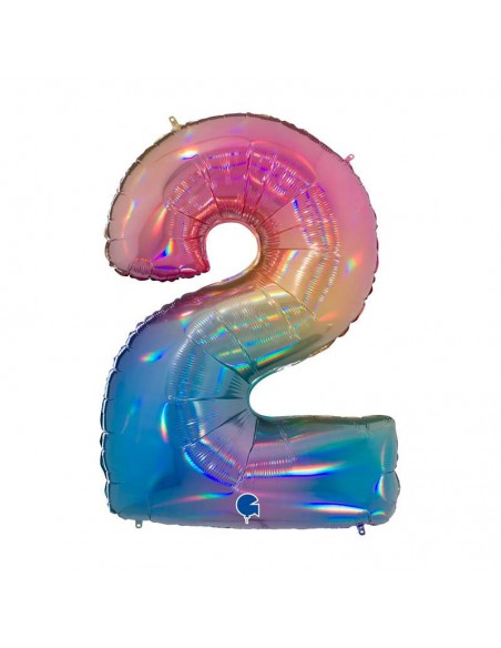 GLOBO 40" 102CM mylar N.2 Arcoiris "Colourful Rainbow" GRABO
