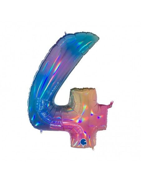 GLOBO 40" 102CM mylar N.4 Arcoiris "Colourful Rainbow" GRABO