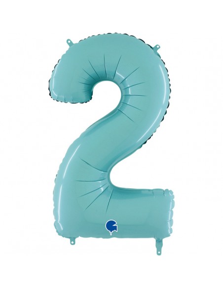 Globo 26" Mylar Celeste pastel N. "2" GRABO