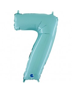 Globo 26" Mylar Celeste pastel N. "7" GRABO