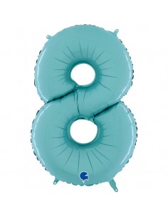 Globo 26" Mylar Celeste pastel N. "8" GRABO