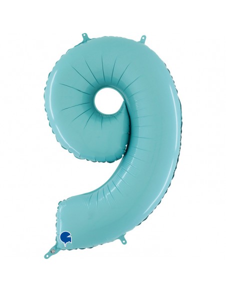 Globo 26" Mylar Celeste pastel N. "9" GRABO