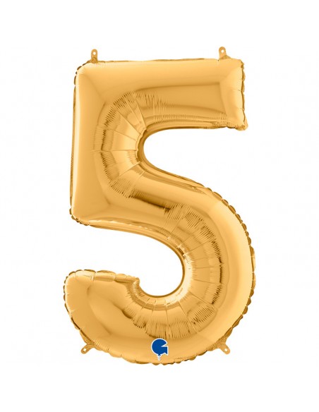 Globo 26" Mylar ORO N. "5" GRABO