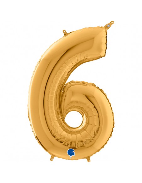 Globo 26" Mylar ORO N. "6" GRABO