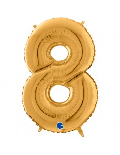 Globo 26" Mylar ORO N. "8" GRABO