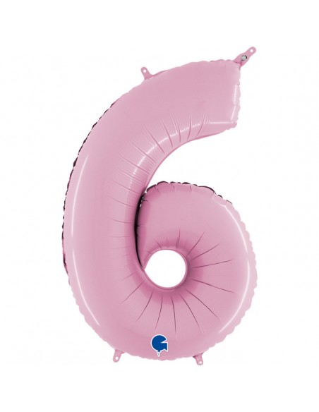 Globo 26" Mylar ROSA pastel N. "6" GRABO