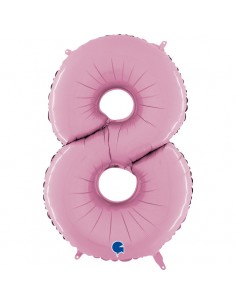 Globo 26" Mylar ROSA pastel N. "8" GRABO