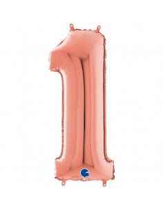 Globo 26" Mylar ROSE GOLD N. "1" GRABO