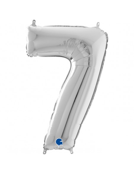 Globo 26" Mylar SILVER N. "7" GRABO