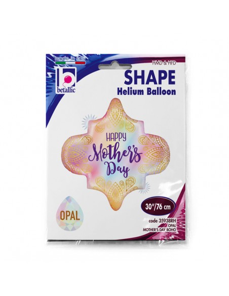 GLOBO 30"-76CM  SUPER SHAPE DIAMANTE MOTHER'S DAY BOHO GRABO