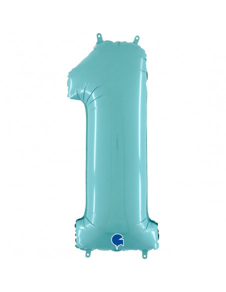 GLOBO 14" MYLAR CELESTE PASTEL N. 1 GRABO