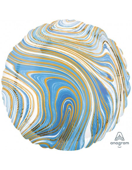 GLOBO 18" MARMOLEADO AZUL REDONDO ANAGRAM