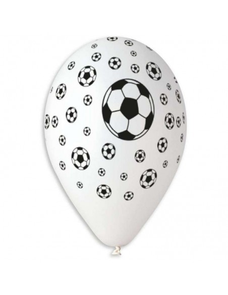 GEMAR GLOBO 12" 30 CM GS110 FOOTBALL BLANCO 100 UNIDADES GEMAR