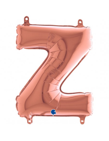 GLOBO 14" MYLAR LETRA "Z" ROSE GOLD GRABO
