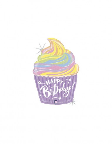 Globo 27" 68CMSuper Shape Cupcake H.B. "Pastel Birthday"