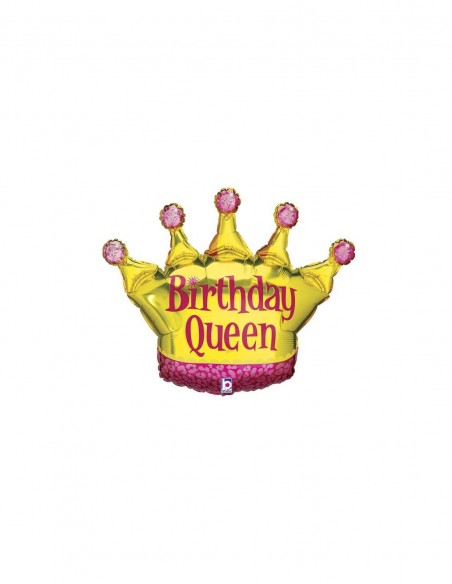 Globo 36" Super Shape Corona Regina "Birthday Queen"
