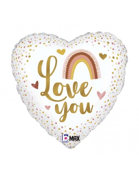 Globo 18" Mylar Corazon Amor BOHO LOVE GRABO