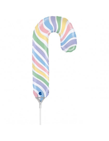 Globo 14" Mylar Macaron Candy Cane mini GRABO