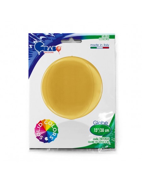 Globo 15" Esfera 4D Gold GRABO