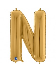 Globo 40" Mylar Letra "N" Grande Oro 2