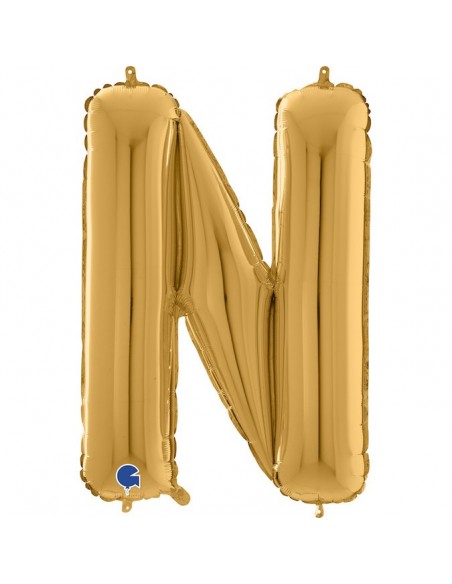 Globo 40" Mylar Letra "N" Grande Oro