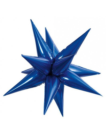 GLOBO 26"Estrella Starburst 3D Azul Oscuro 1 unidad ESTRELLAS 3D UN...