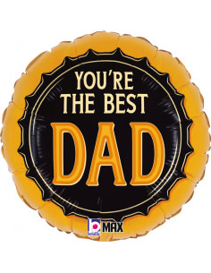 Globo 18" Mylar Redondo 26175P Best Dad Beer GRABO