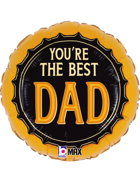 Globo 18" Mylar Redondo 26175P Best Dad Beer GRABO