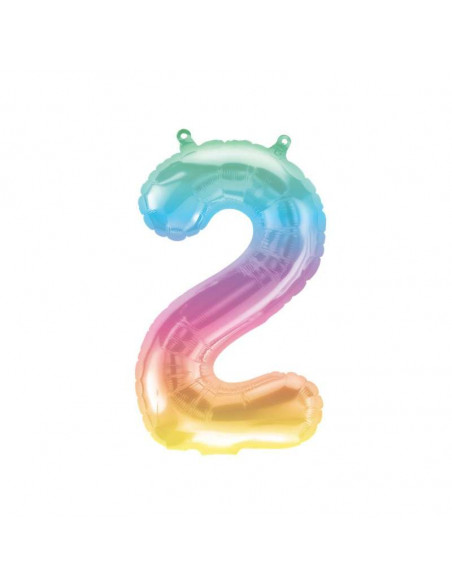 GLOBO 16" MYLAR  N."2" PASTEL JELLI OMBRE ARCOIRIS