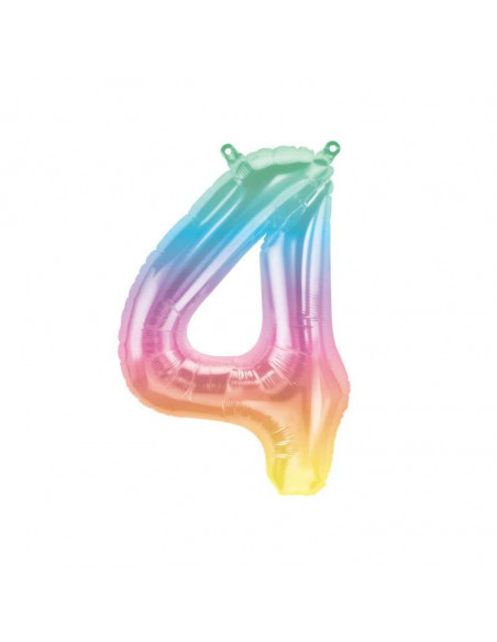 GLOBO 16" MYLAR  N."4" PASTEL JELLI OMBRE ARCOIRIS