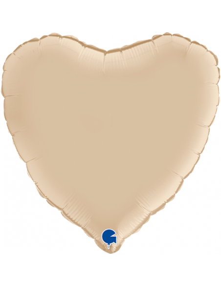 GLOBO 18" Mylar CORAZON CREMA SATINADO 1PZ GRABO