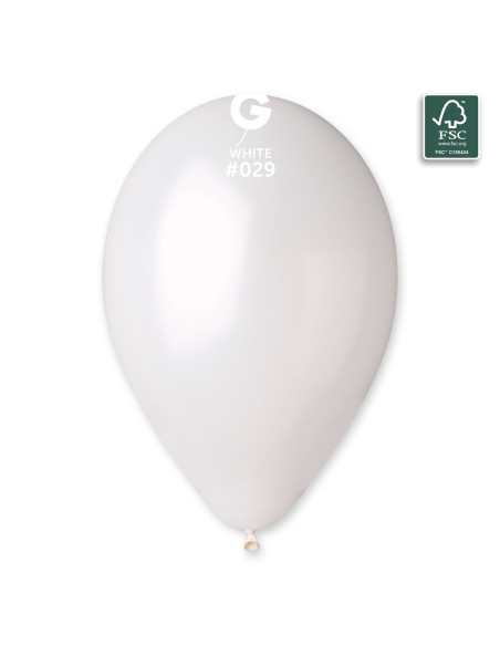 Gemar Metallic 33cm / 13" - White 029 - GM120 - 50pcs GEMAR
