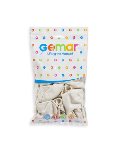 Gemar Metallic 33cm / 13" - White 029 - GM120 - 50pcs GEMAR