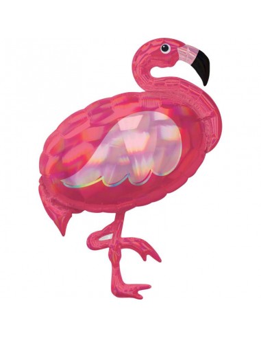 Globo Mylar 33" 83cm super Shape Flamingo Iridiscente