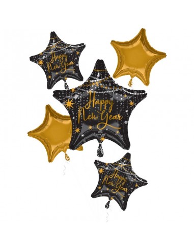 Globo mylar 28" JUMBO Estrella Happy New Year