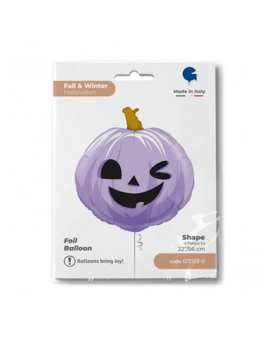 Globo 22" 56cm  Funny Calabaza Lilac 1 pz GRABO