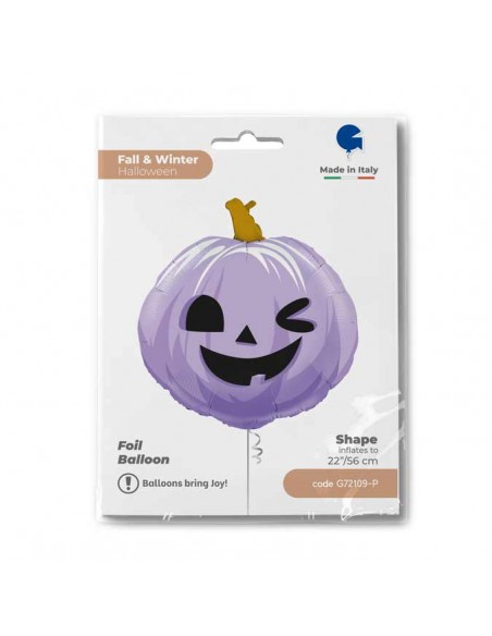 Globo 22" 56cm  Funny Calabaza Lilac 1 pz GRABO