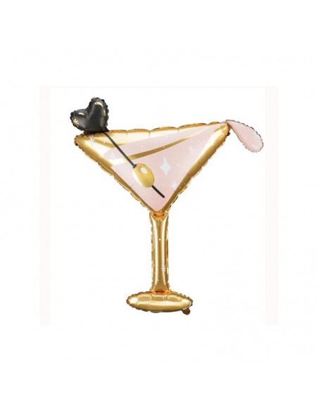 GLOBO MYLAR 37" SUPER SHAPE "COCKTAIL GLAS" 1 UNIDAD ROCCA FUN FACTORY