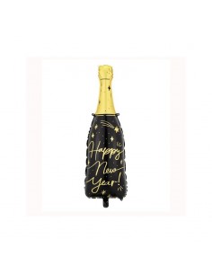 GLOBO MYLAR 39" SUPER SHAPE BOTELLA "HAPPY NEW YEAR" 1 UNIDAD