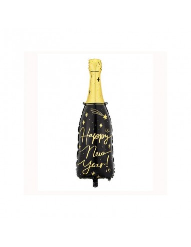 GLOBO MYLAR 39" SUPER SHAPE BOTELLA "HAPPY NEW YEAR" 1 UNIDAD