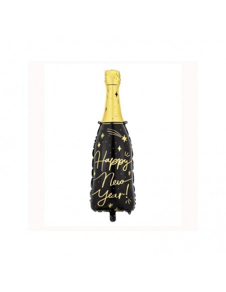 GLOBO MYLAR 39" SUPER SHAPE BOTELLA "HAPPY NEW YEAR" 1 UNIDAD